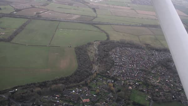 Bottesford, south of Scunthorpe, aerial view